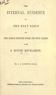 Tapa de The internal evidence of the Holy Bible