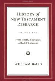 Tapa de The History of New Testament Research