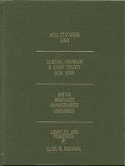 Tapa de 1993 Vital Statistics, Clinton, Franklin & Essex County, New York
