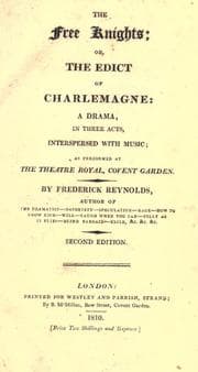Tapa de The free knights, or, The edict of Charlemagne