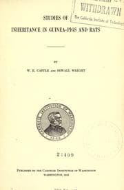 Tapa de Studies of inheritance in guinea-pigs and rats