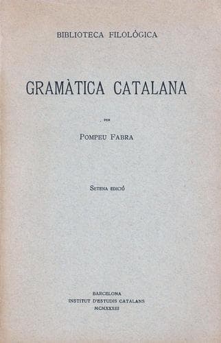 Tapa de Gramàtica catalana
