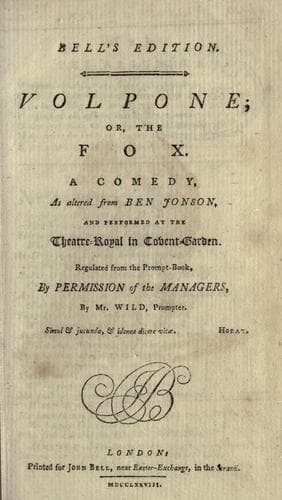 Tapa de Volpone