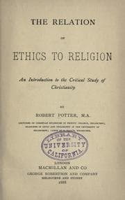 Tapa de The relation of ethics to religion