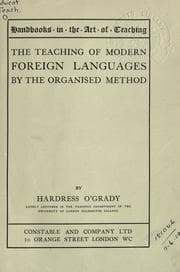 Tapa de The teaching of modern foreign languages by the organised method