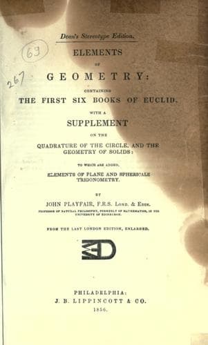 Tapa de Elements of geometry