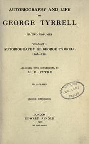 Tapa de Autobiography and life of George Tyrrell