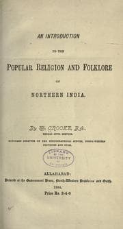 Tapa de An introduction to the popular religion and folklore of northern India