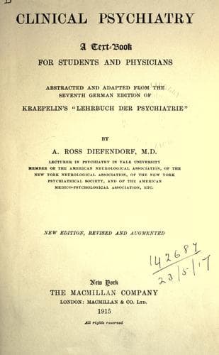 Tapa de Clinical psychiatry
