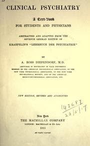 Tapa de Clinical psychiatry