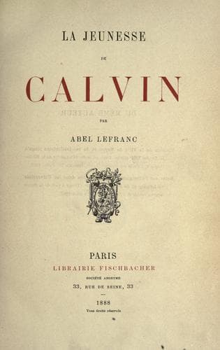 Tapa de La jeunesse de Calvin