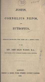 Tapa de Justin, Cornelius Nepos, and Eutropius