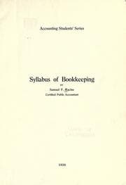 Tapa de Syllabus of bookkeeping