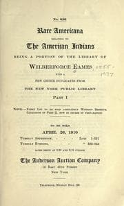 Tapa de Rare Americana relating to the American Indians