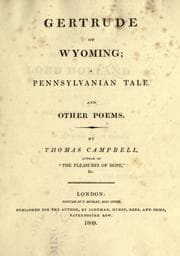 Tapa de Gertrude of Wyoming, a Pennsylvanian tale
