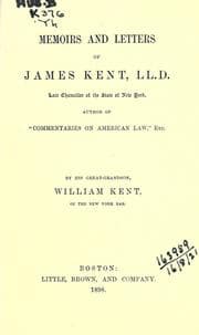 Tapa de Memoirs and letters of James Kent