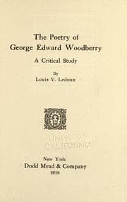 Tapa de The poetry of George Edward Woodberry