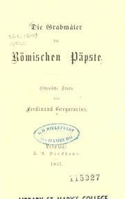Tapa de Die Grabdenkmäler der Päpste