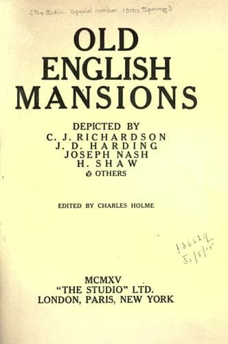 Tapa de Old English mansions