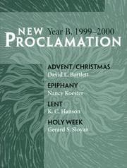 Tapa de New Proclamation, Series B, Advent Through Holy Week, 1999-2000