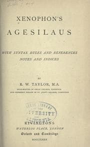 Tapa de Xenophon's Agesilaus