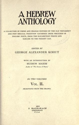Tapa de A Hebrew anthology