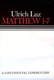 Tapa de Matthew 1-7 A Continental Commentary (Continental Commentaries)