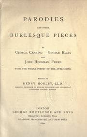Tapa de Parodies and other burlesque pieces