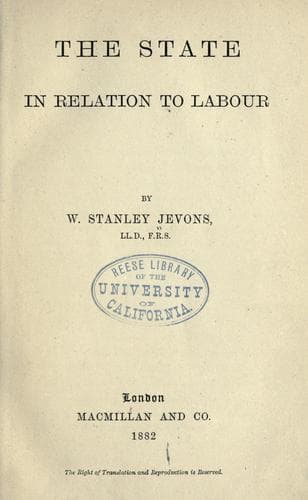 Tapa de The state in relation to labour