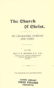 Tapa de The Church of Christ