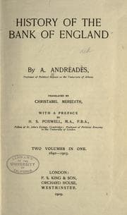 Tapa de History of the Bank of England
