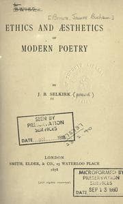Tapa de Ethics and aesthetics of modern poetry