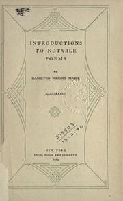 Tapa de Introductions to notable poems