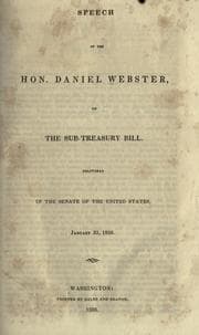 Tapa de Speech of the Hon. Daniel Webster