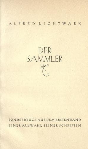 Tapa de Der Sammler