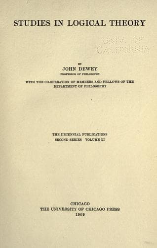 Tapa de Studies in logical theory