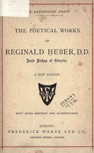 Tapa de Poetical works.