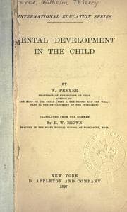 Tapa de Mental development in the child