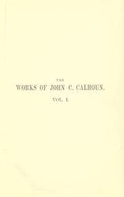 Tapa de The works of John C. Calhoun