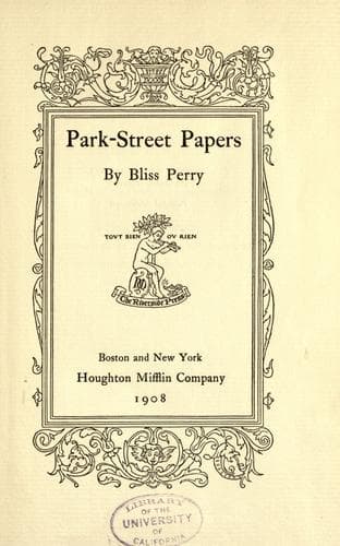 Tapa de Park-street papers
