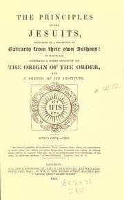 Tapa de The principles of the Jesuits