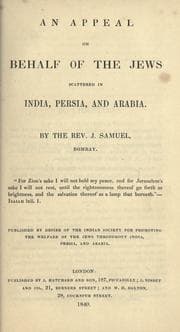 Tapa de An appeal on behalf of the Jews scattered in India, Persia, and Arabia