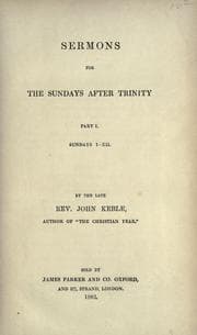 Tapa de Sermons for the Sundays after Trinity
