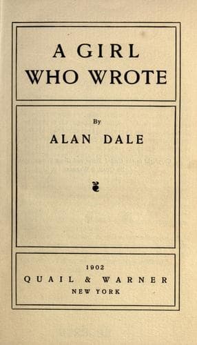Tapa de A girl who wrote
