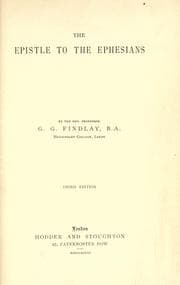 Tapa de The Epistle to the Ephesians
