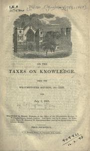 Tapa de On the taxes on knowledge ..