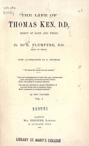 Tapa de The life of Thomas Ken, D.D., Bishop of Bath and Wells