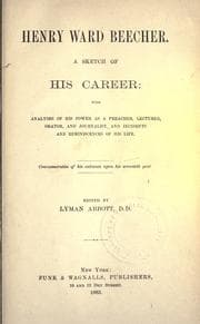 Tapa de Henry Ward Beecher : a sketch of his career