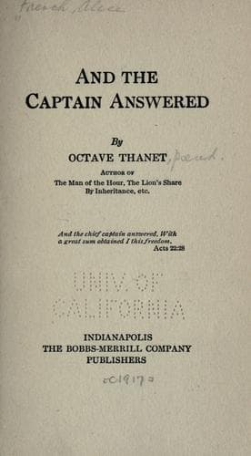 Tapa de And the captain answered
