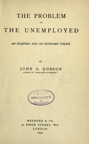 Tapa de The problem of the unemployed